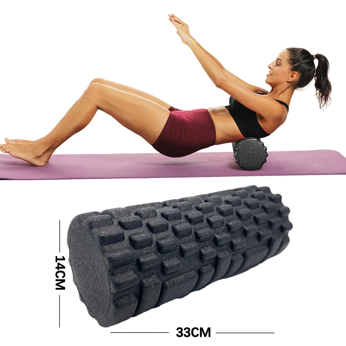 Fitness Foam Roller 30cm Pilates and yoga use